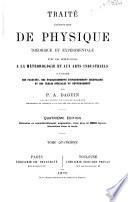 Traité élémentaire de physique théorique et expérimentale