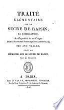 Traité élémentaire sur le sucre de raisin