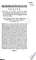 Traité entre le Roy Louis XIII et les archiducs Albert et Isabelle pour les limites des Duchès et Comté de Bourgogne et autres Provinces voisines ...
