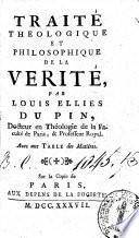 Traité théologique et philosophique dela vérité