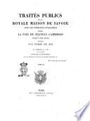 Traites Publics de la Royale Maison de Savoie