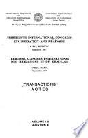 Transactions - Congress on Irrigation and Drainage