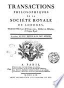 Transactions philosophiques de la Societe royale de Londres..