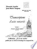 Transcriptions d'actes notariés