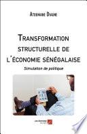 Transformation structurelle de l'économie sénégalaise