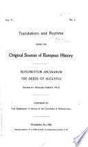 Translations and Reprints from the Original Sources of European History