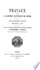 Travaux de l'Académie nationale de Reims