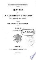 Travaux de la commission française sur l'industrie des nations