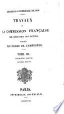 Travaux de la commission française sur l'industrie des nations