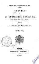 Travaux de la Commission française sur l'industrie des nations