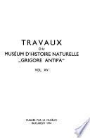 Travaux du Muséum d'histoire naturelle Gr. Antipa.