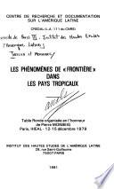 Travaux & mémoires de l'Institut des hautes études de l'Amérique latine
