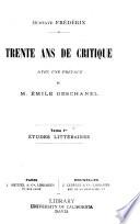 Trente ans de critique