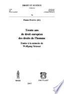Trente ans de droit européen des droits de l'homme