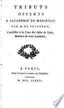 Tributs offerts a l'academie de Marseille