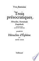 Trois présocratiques