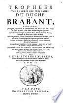 Trophées tant sacrées que profanes du Duché de Brabant