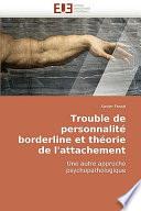 Trouble de Personnalité Borderline Et Théorie de l'Attachement