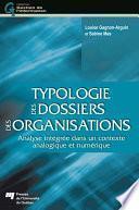 Typologie des dossiers des organisations