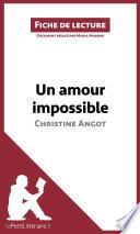 Un amour impossible de Christine Angot (Fiche de lecture)