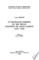 Un bourgeois parisien du XIIIe siècle