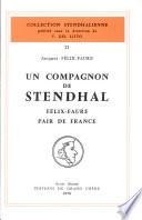 Un Compagnon de Stendhal