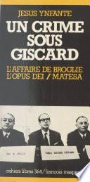 Un crime sous Giscard