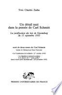 Un détail nazi dans la pensée de Carl Schmitt