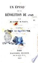 Un'épisode de la révolution de 1848 par m. Garnier-Pagès