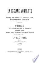 Un esclave moraliste