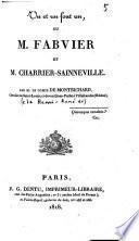 Un et un font un, ou M. Fabvier et M. Charrier-Sainneville
