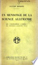 Un mensonge de la science allemande