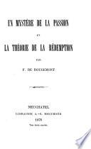 Un mystère de la passion, et la théorie de la rédemption