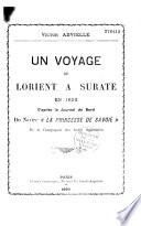 Un voyage de Lorient à Surate, 1698 d'après le journal de bord du navire La Princesse de Savoie de la compagnie des Indes Orientales