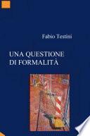 Livre Una questione di formalità