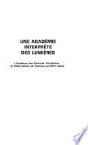 Une académie interprète des Lumières