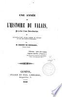 Une année de l'histoire du Valais