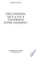 Une chanson, qu'y a-t-il à l'intérieur d'une chanson?