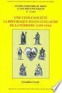 Une civile société. La République selon Guillaume de la Perrière (1499-1554)