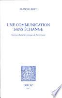 Une communication sans échange