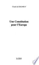 Une constitution pour l'Europe