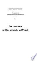 Une controverse sur l'âme universelle au IXe siècle