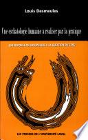 Une eschatologie humaine à réaliser par la pratique