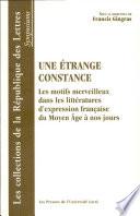 Une étrange constance