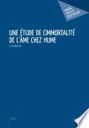 Une étude de l'immortalité de l'âme chez Hume