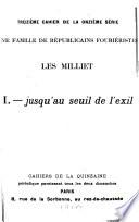 Une famille de républicains fouriéristes; les Milliet...Paris