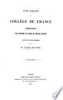 Une leçon au Collège de France