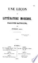 Une leçon de littérature moderne