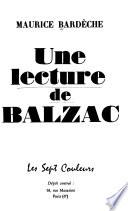 Une lecture de Balzac