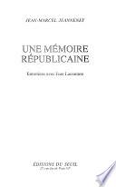 Une mémoire républicaine